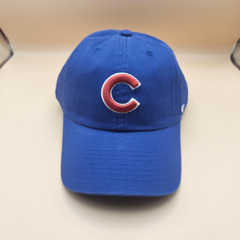 Chicago Cubs Hat Cap Strap Back Mens One Size Blue MLB Baseball 47 Brand
